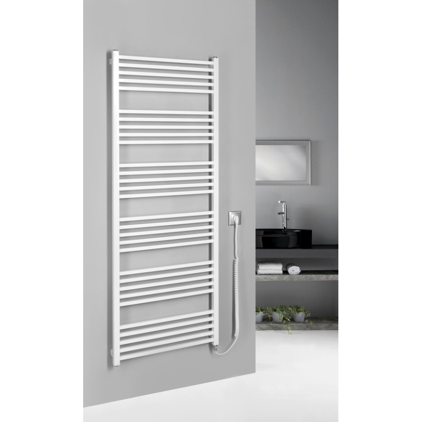 Sapho - Sèche-serviettes électrique METRO-E 800 W 162x60 cm blanc