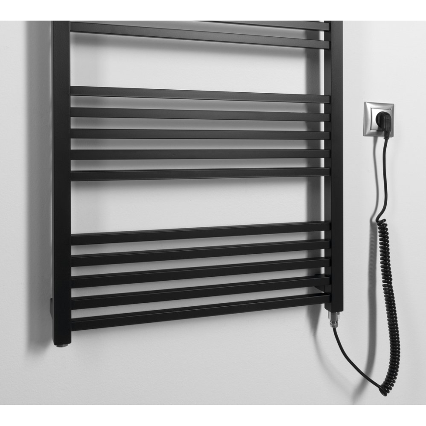 Sapho - Sèche-serviettes électrique METRO-E 800W 162x60 cm noir mat