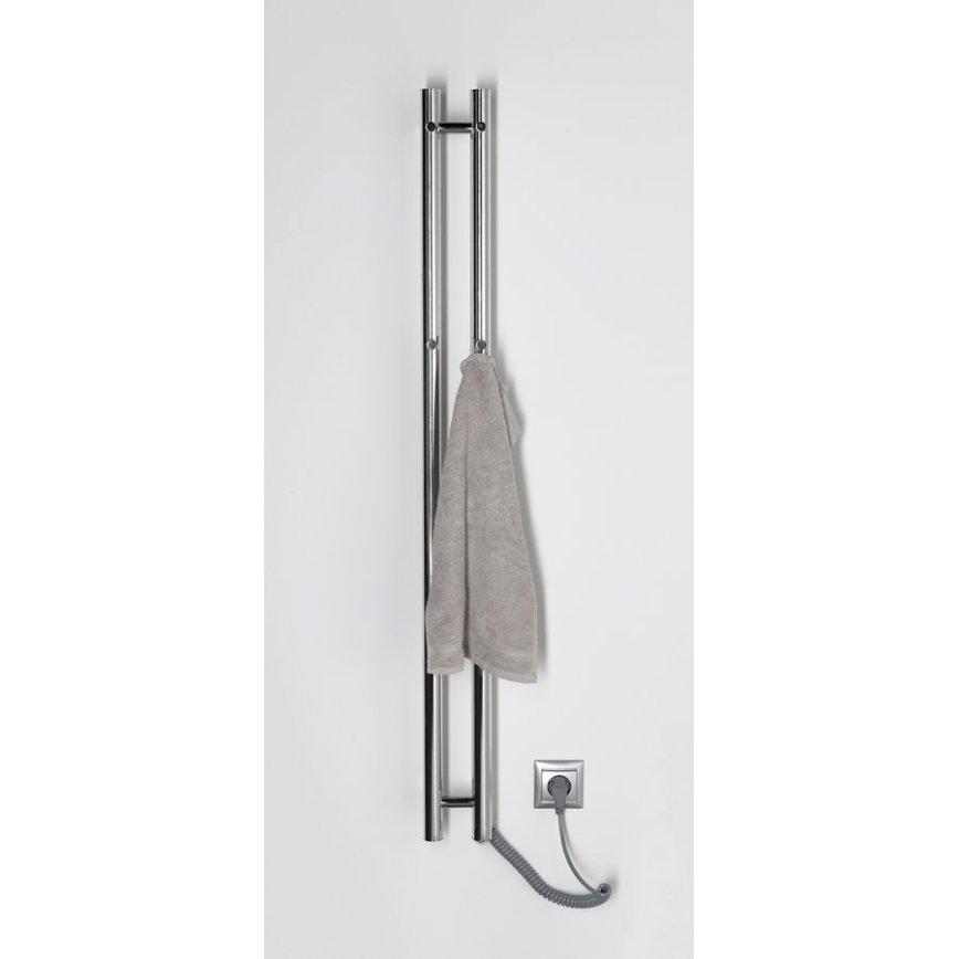 Sapho - Sèche-serviettes électrique PAPINADO 40 W 120 x 11 cm, chromé brillant
