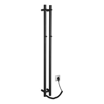 Sapho - Sèche-serviettes électrique PAPINADO 40 W 120 x 11 cm noir mat