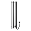 Sapho - Sèche-serviettes électrique PAPINADO 85 W 120 x 26 cm noir mat