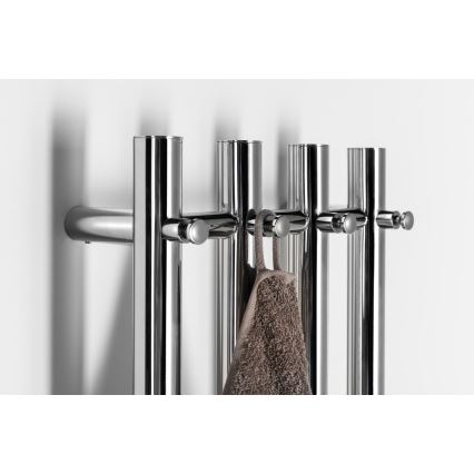 Sapho - Sèche-serviettes électrique PAPINADO 85W 120x26 cm, finition chrome brillant, version droite