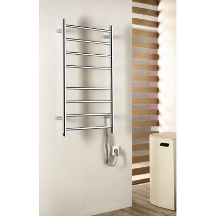 Sapho - Sèche-serviettes électrique REDONDO 75 W 90 x 50 cm chrome brillant, rond