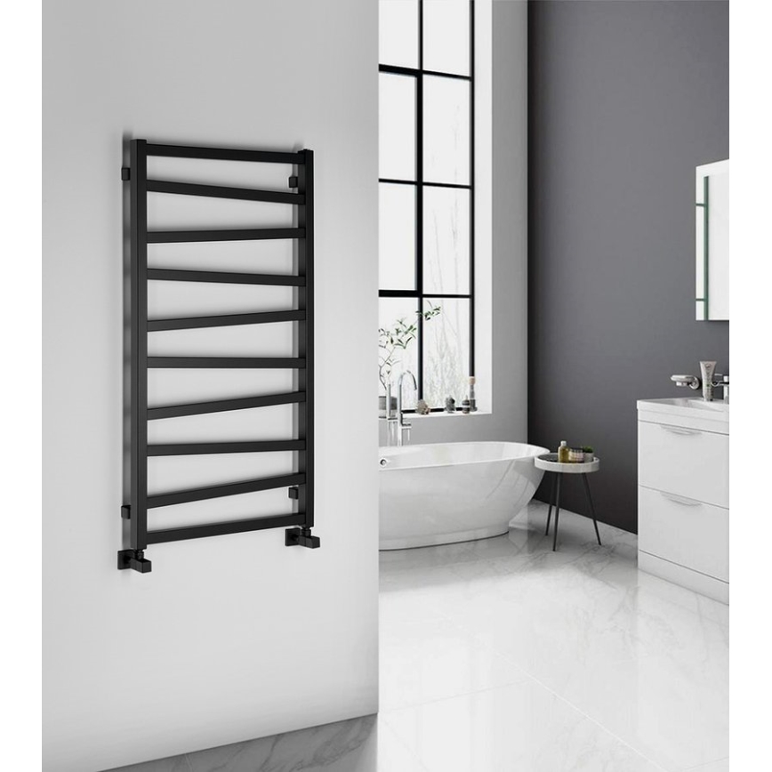 Sapho - Sèche-serviettes ZIG 110x60 cm noir