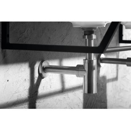 Sapho - Siphon pour lavabo MINIMAL inox mat