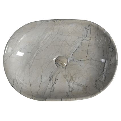 Sapho - Vasque à poser DALMA 59 x 42 cm céramique/gris