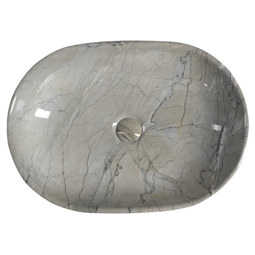 Sapho - Vasque à poser DALMA 59 x 42 cm céramique/gris