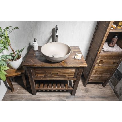 Sapho - Vasque à poser FORMIGO Ø 39 cm béton/sable