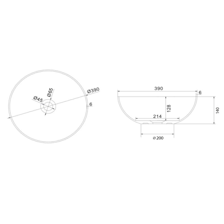 Sapho - Vasque à poser FORMIGO Ø 39 cm béton/vert