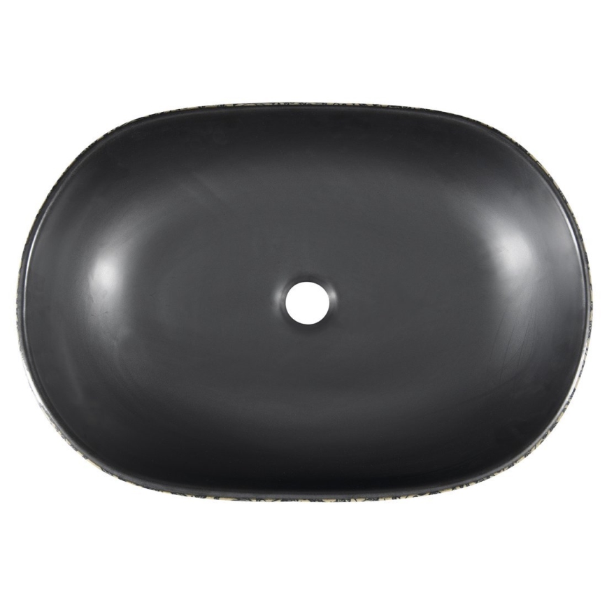 Sapho - Vasque à poser PRIORI 60x40 cm céramique/noire/bleue