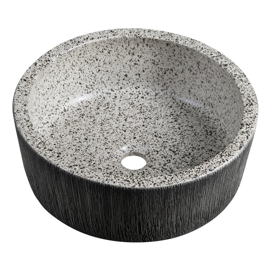 Sapho - Vasque à poser PRIORI Ø 41 cm blanc/gris