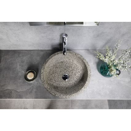 Sapho - Vasque à poser PRIORI Ø 41 cm blanc/gris