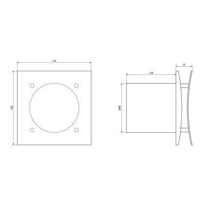 Sapho - Ventilateur axial EIRA 15W/230V blanc