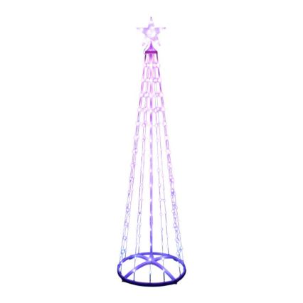 Sapin de Noël extérieur LED RVB 190xLED/230V 1,8 m IP44 + télécommande