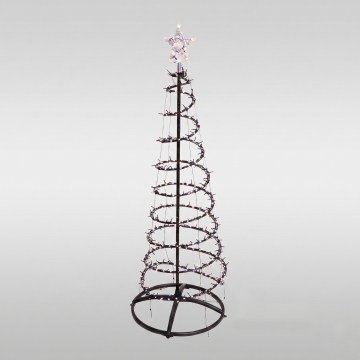 Sapin de Noël LED d'extérieur 150 cm — 524 LED / 230 V, 15 fonctions, IP44, blanc chaud