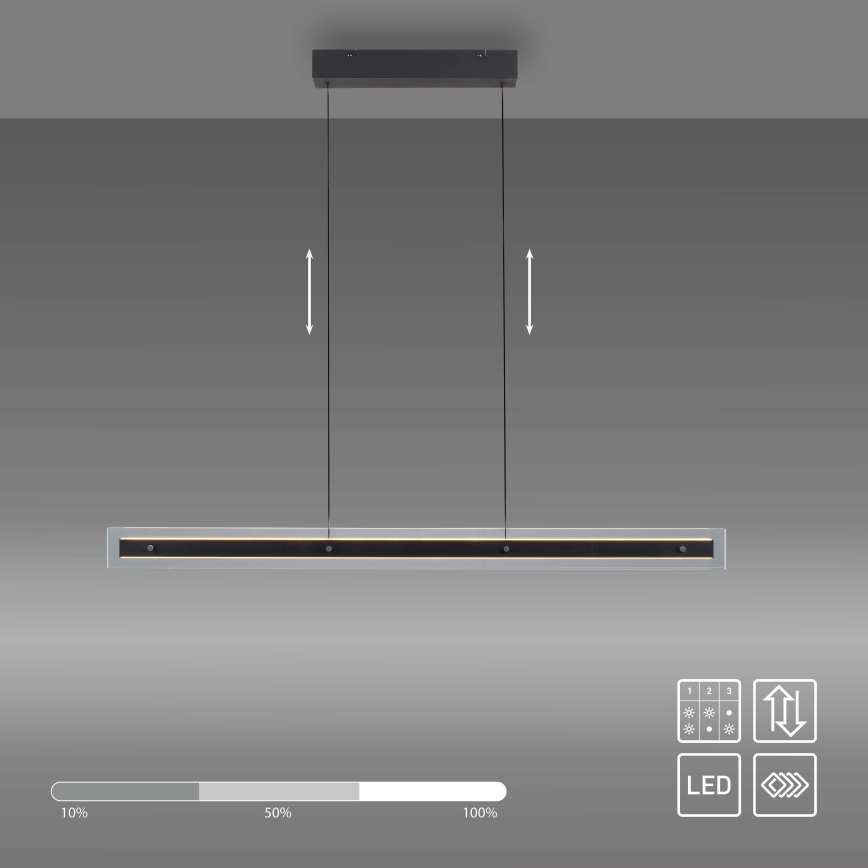 Schöner Wohnen 11316-18 - Suspension LED dimmable sur câble LENA LED/32W/230V 105 cm noir