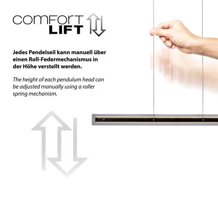 Schöner Wohnen 11316-18 - Suspension LED dimmable sur câble LENA LED/32W/230V noir