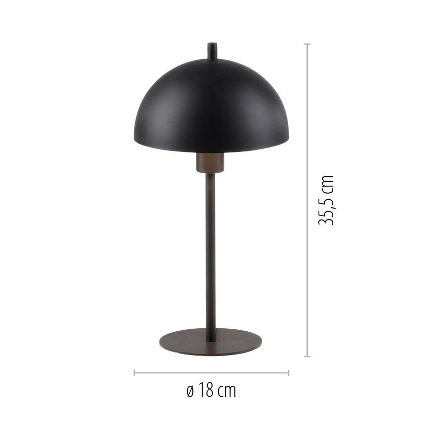 Schöner Wohnen 11726-18 - Lampe de table ALI 1xE14/15W/230V noire