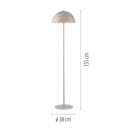 Schöner Wohnen 11727-39 - Lampadaire ALI 1xE27/25W/230V gris