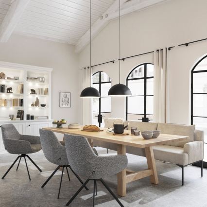 Schöner Wohnen 11728-18 - Suspension sur câble ALI 1xE27/25W/230V Ø 38 cm, noire