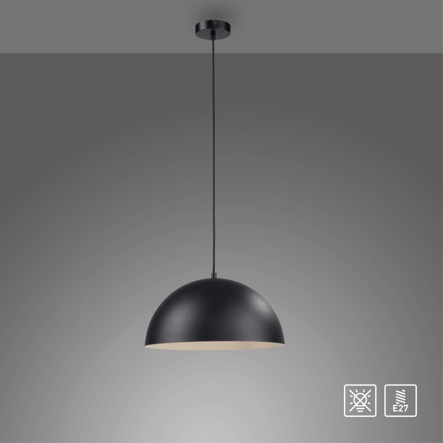 Schöner Wohnen 11728-18 - Suspension sur câble ALI 1xE27/25W/230V Ø 38 cm, noire