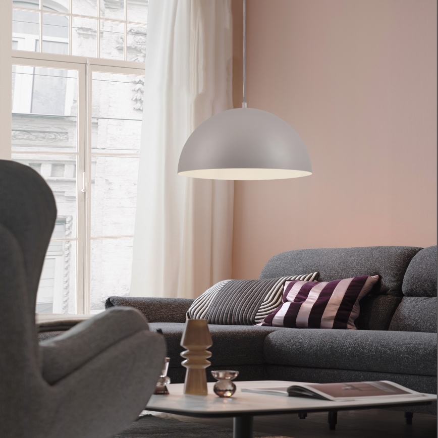 Schöner Wohnen 11728-39 - Suspension sur câble ALI 1xE27/25W/230V, Ø 38 cm, gris