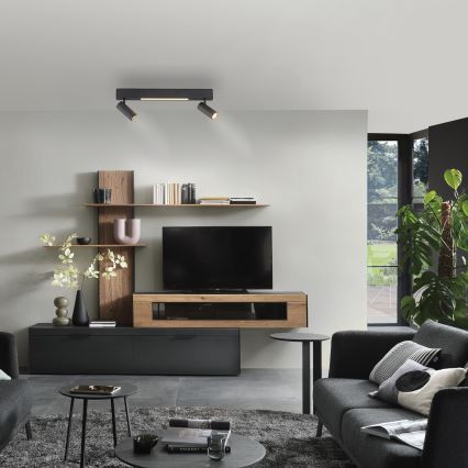 Schöner Wohnen 11793-18 - Spot LED DANTE 2xGU10/10W/230V + LED/7,2W noir