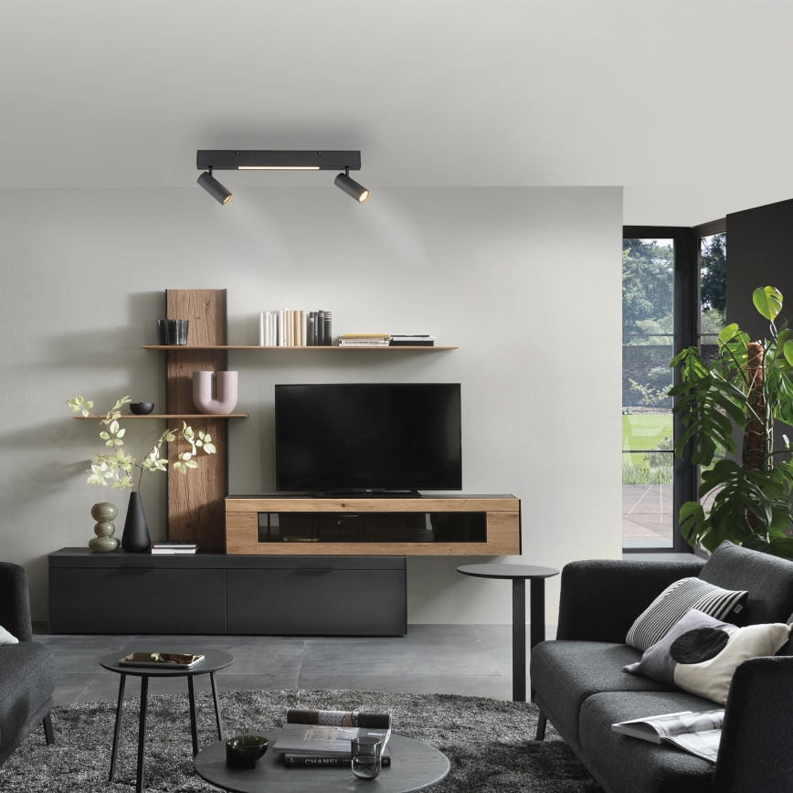 Schöner Wohnen 11793-18 - Spot LED DANTE 2xGU10/10W/230V + LED/7,2W noir