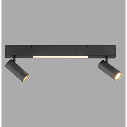 Schöner Wohnen 11793-18 - Spot LED DANTE 2xGU10/10W/230V + LED/7,2W noir