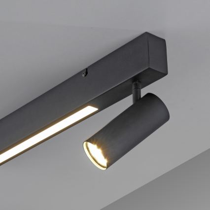 Schöner Wohnen 11794-18 - Spot LED DANTE 3xGU10/10W/230V + LED/14,4W noir