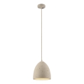 Schöner Wohnen 12540-42 - Suspension à câble TRAVENTA 1xE27/40W/230V Ø 21 cm béton