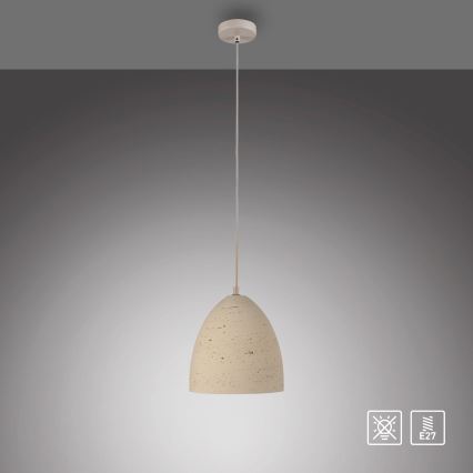 Schöner Wohnen 12540-42 - Suspension à câble TRAVENTA 1xE27/40W/230V Ø 21 cm béton