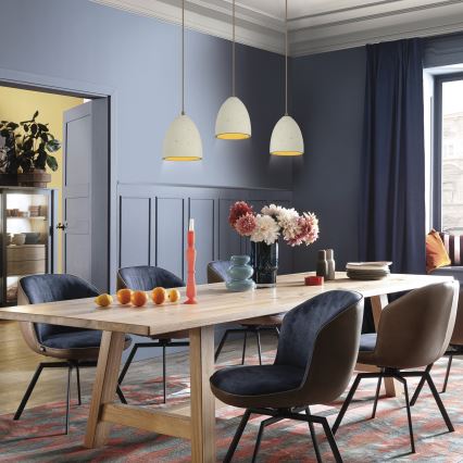 Schöner Wohnen 12541-42 - Suspension sur câble TRAVENTA 3 x E27 / 40 W / 230 V béton