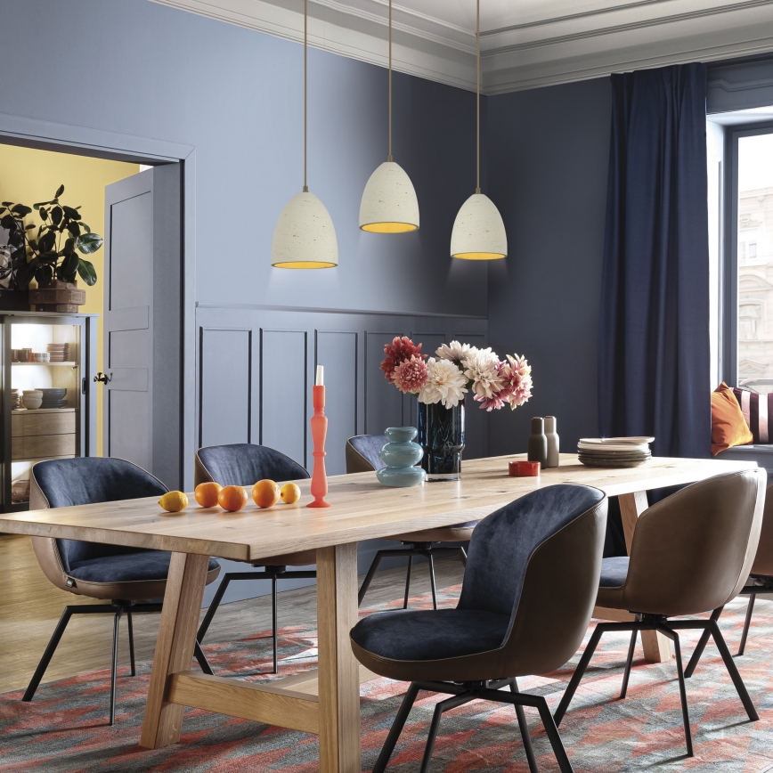 Schöner Wohnen 12541-42 - Suspension sur câble TRAVENTA 3 x E27 / 40 W / 230 V béton