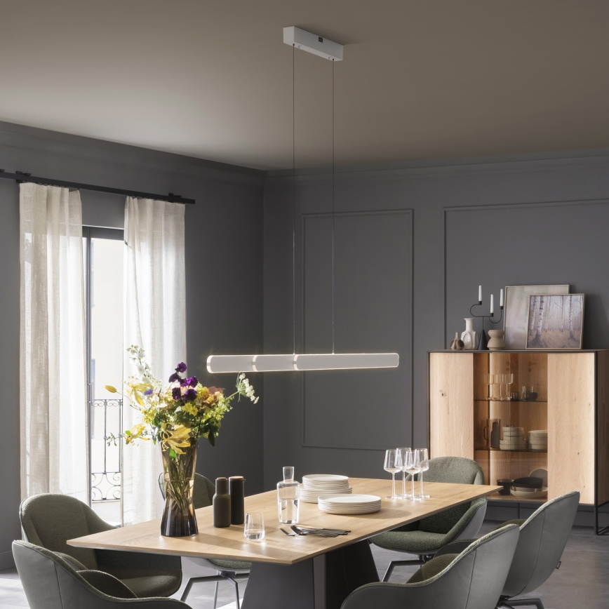 Schöner Wohnen 12577-16 - Suspension LED dimmable sur câble ADRIANA ROUND 2xLED/24W/230V 2700/3000/3500/4000/5000K 160 cm blanc