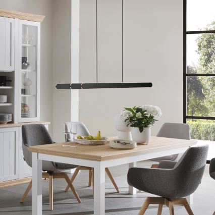 Schöner Wohnen 12577-18 - Suspension LED dimmable sur câble ADRIANA ROUND 2xLED/24W/230V 2700/3000/3500/4000/5000K 160 cm noir