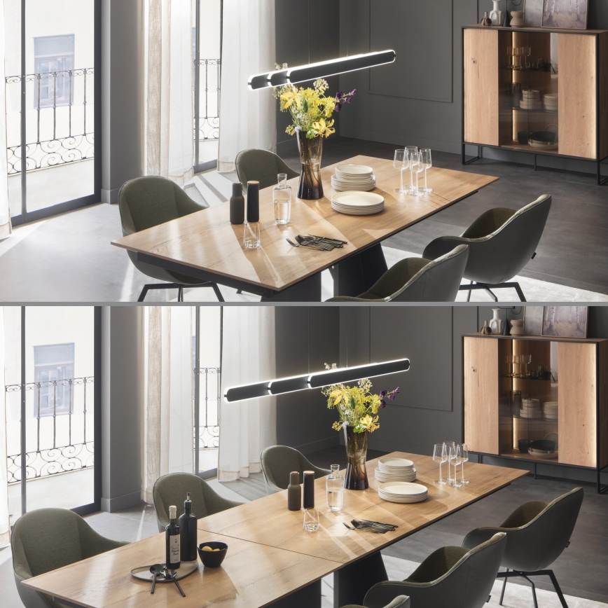 Schöner Wohnen 12577-18 - Suspension LED dimmable sur câble ADRIANA ROUND 2xLED/24W/230V 2700/3000/3500/4000/5000K 160 cm noir