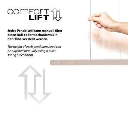 Schöner Wohnen 12577-39 - Suspension LED dimmable sur câble ADRIANA ROUND 2xLED/24W/230V 2700/3000/3500/4000/5000K gris