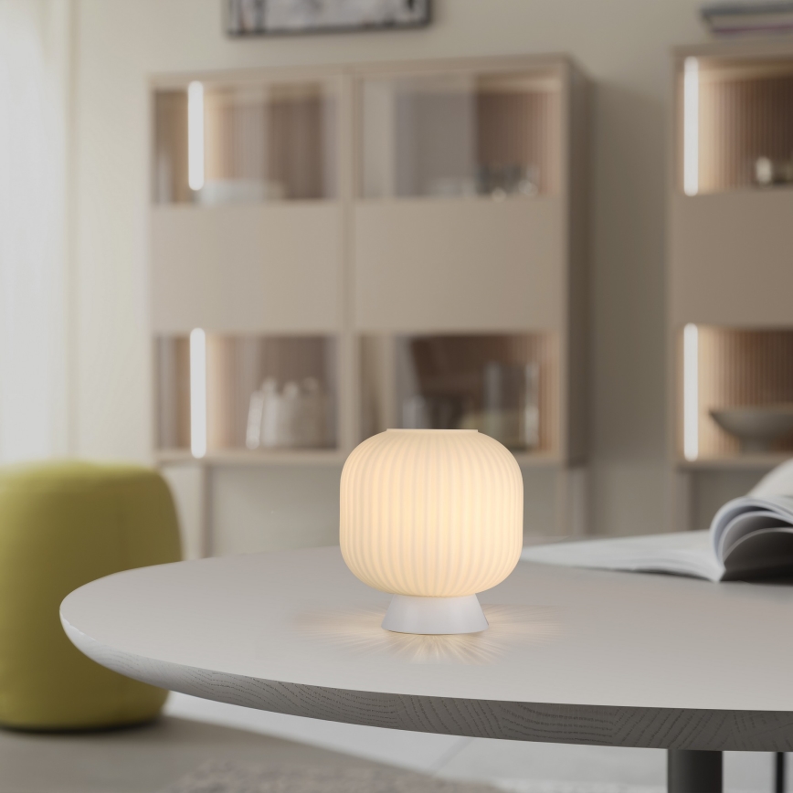 Schöner Wohnen 13573-16 - Lampe de table NAMI 1xE27/25W/230V blanche