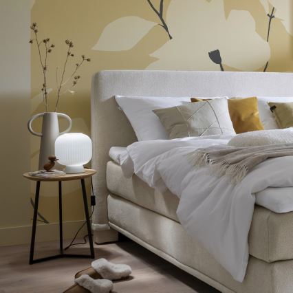 Schöner Wohnen 13573-16 - Lampe de table NAMI 1xE27/25W/230V blanche