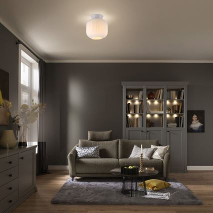 Schöner Wohnen 13574-16 - Plafonnier NAMI 1xE27/25W/230V Ø 20 cm blanc