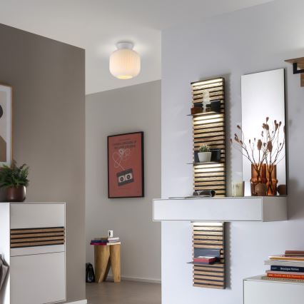 Schöner Wohnen 13574-16 - Plafonnier NAMI 1xE27/25W/230V Ø 20 cm blanc