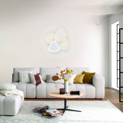 Schöner Wohnen 14038-16 - Plafonnier LED dimmable PEBBLES LED/35,5W/230V blanc