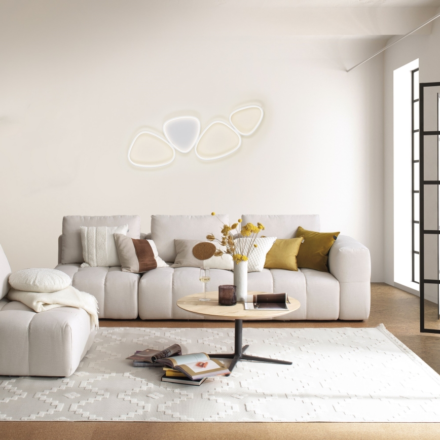 Schöner Wohnen 14039-16 - Plafonnier LED dimmable PEBBLES LED/35,5W/230V blanc