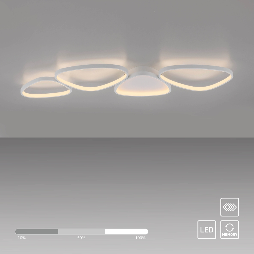 Schöner Wohnen 14039-16 - Plafonnier LED dimmable PEBBLES LED/35,5W/230V blanc