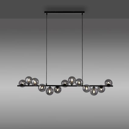 Schöner Wohnen 14504-18 - Suspension LED sur câble DUBAI 13xG9/3W/230V 118 m noir/fumé