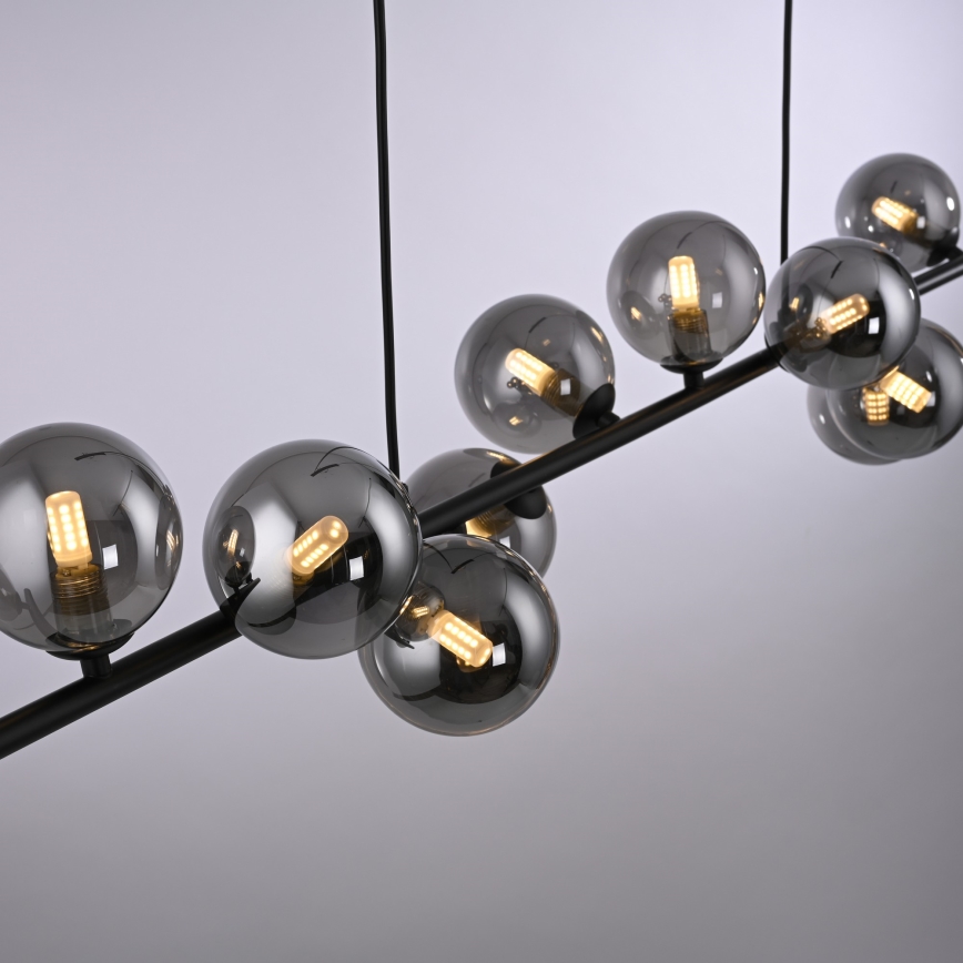 Schöner Wohnen 14504-18 - Suspension LED sur câble DUBAI 13xG9/3W/230V 118 m noir/fumé