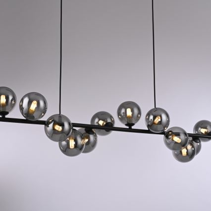 Schöner Wohnen 14504-18 - Suspension LED sur câble DUBAI 13xG9/3W/230V 118 m noir/fumé