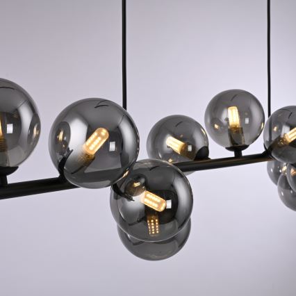 Schöner Wohnen 14504-18 - Suspension LED sur câble DUBAI 13xG9/3W/230V 118 m noir/fumé