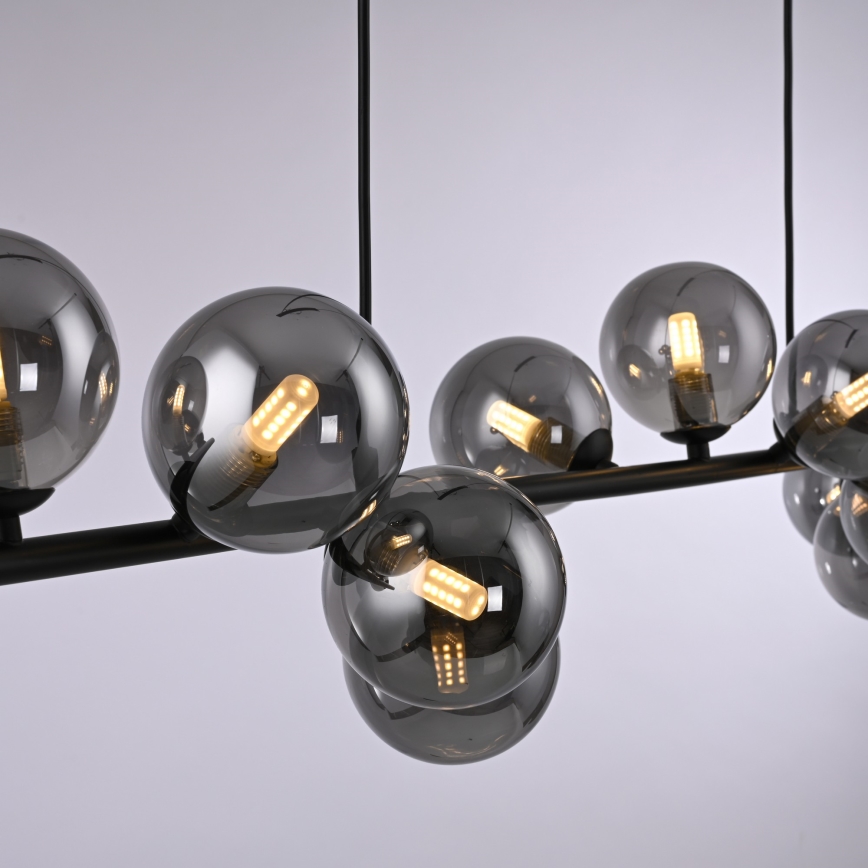 Schöner Wohnen 14504-18 - Suspension LED sur câble DUBAI 13xG9/3W/230V 118 m noir/fumé